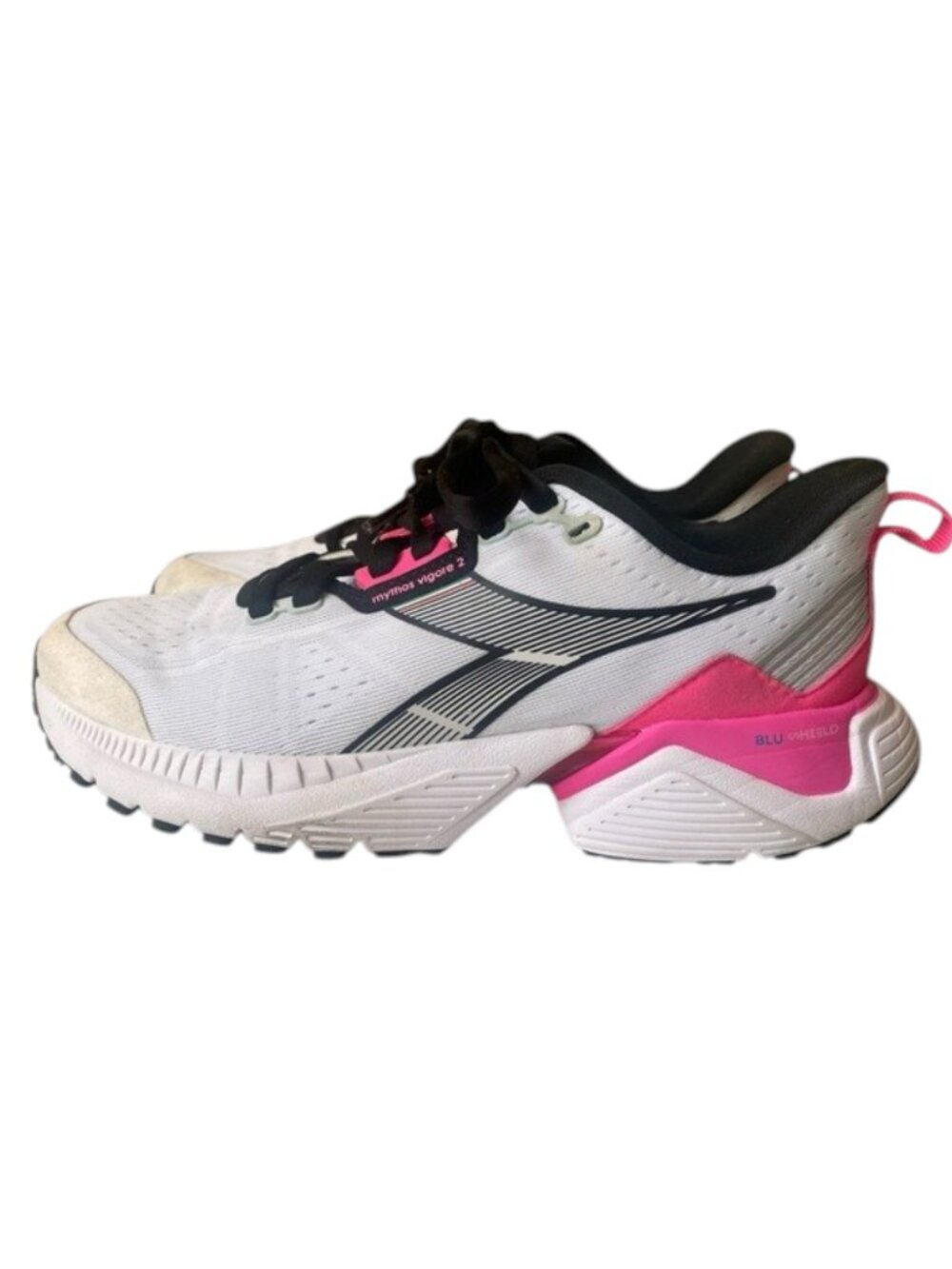 Diadora Mythos Vigore 2 Pink Running Shoes 8.5 Walking Athletic Sporty Tennis
